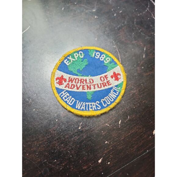 Vintage 1989 Head Waters Council "World of Adventure" EXPO Patch – Boy Scouts - Picture 3 of 3